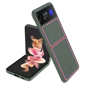 GS Ovitek za Samsung Galaxy Z Flip3 5G z vzorcem, zelen