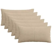 vidaXL Prevleka za blazino 6 pcs ALMELO Taupe 40 x 80 cm korduroy