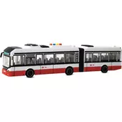 CITY SERVICE CAR - 1:16 Zglobni avtobus - rdeč na vztrajnik z zvoki