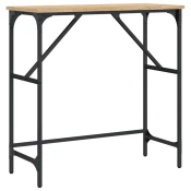MAISON CHIC konzolna miza - miza ob steni sonoma hrast 75x32x75 cm inženirski les, (21786016)
