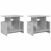 Vidaxl TV stojalo 2 szt. Betonsko siva 50 x 35 x 45 cm Konstruiran les