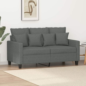Greatstore Dvosed temno siv 120 cm blago