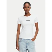 Calvin Klein Jeans Majica LV047G816G Bela Slim Fit