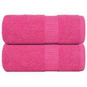 Vidaxl Brisače za goste FROGN 2 kosa roza 30x50 cm 360 g/m2