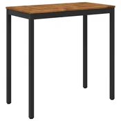 vidaXL Vrtni Bar Miza Naravna in črna 108,5 x 55 x 105 cm