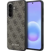 Guess PU 4G Metal Classic Logo zadnji pokrov za Samsung Galaxy A57 rjavi