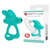 Pretty Love Passionate Dante Dual Vibration Ring Aqua Green