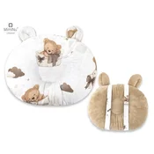 MimiNu profilirani jastucic za hranjenje i nošenje bebe 30 × 23 cm – Medvjedic snovi bež