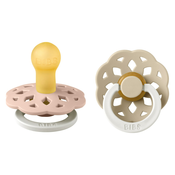 Bibs tolažilna duda - lateks Boheme (6-18 m), 2 kosa, night glow Blush & Vanilla