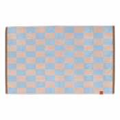 Modra/rožnata kopalniška preproga iz organskega bombaža 50x80 cm Retro – Mette Ditmer Denmark