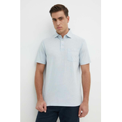 Polo majica s dodatkom lana Polo Ralph Lauren boja: tirkizna, bez uzorka