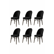 HANAH HOME Set 6 stolica Ritim Black Brown