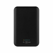 FIXED MagZen Powerbank z brezžičnim polnjenjem in podporo Magsafe, 6000 mAh, črna
