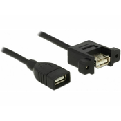 DELOCK Podaljšek USB A-A 0,5m vgradni Delock črn 85459