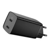 Baseus GaN Lite Quick Travel Charger C+C 65W EU (black)