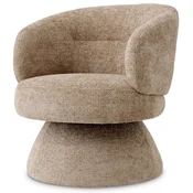 Casa Padrino luxury swivel armchair sand 70 x 80 x H. 79 cm - Living room armchair - Hotel armchair - Living room furniture - Hotel furniture - Luxury furniture - Luxury living room furnishings