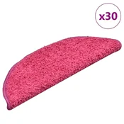 Prostirke za stepenice 30 kom 56x17x3 cm ružicaste poluokrugle