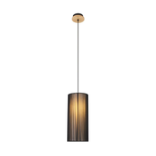 Lestenec na vrvici KIOTO 1xE27/40W/230V premer 18 cm črna/les