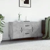 shumee vidaXL Predalnik, betonsko siv, 100x36x60 cm, material na osnovi lesa