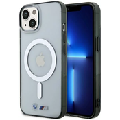 BMW iPhone 14 Plus 6.7 transparent hardcase Silver Ring MagSafe (BMHMP14MHCRS)