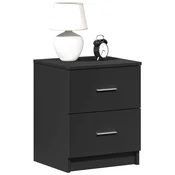 vidaXL Nočne omarice 2 kosa z 2 predaloma črne 40x36x50 cm
