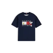 TOMMY HILFIGER Majica marine/rjasto rdeča/bela