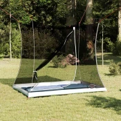 vidaXL Notranji šotor Črna 208 x 140 x 175 cm Mreža