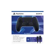 PS5 DualSense kontroler Midnight Black + USB C