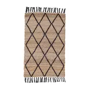 Črna/v naravni barvi ročno tkana preproga iz jute 60x90 cm Shaila – Yes Everyday