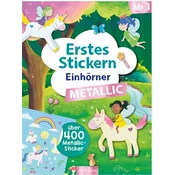 Erstes Stickern Metallic - Einhörner