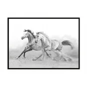 shumee PLAKAT V OKVIRJU 43x33 cm Konji P904