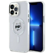slomart Etui Karl Lagerfeld IML Metal Choupette Head MagSafe za iPhone 14 Pro Max - belo