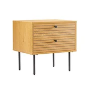 Homestar Nočna omarica LINE z 2 predaloma 50x40x50 cm lubje hrasta