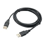 Akyga Akyga USB kabel  USB-A vtič\, USB-A vtičnica 3.00 m črna  AK-USB-19, (20578026)