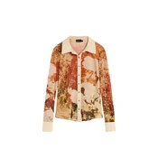Desigual Bluza bež/kostanj rjava/čokolada/kapučino
