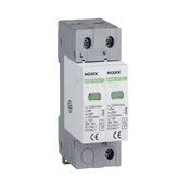 Surge arrester type I+II, 275 V AC, 12.5 kA, replaceable fuse element, 2-pole.
