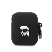 Karl Lagerfeld Karl Lagerfeld Silicone Karl Head 3D ovitek za AirPods 1/2, črn