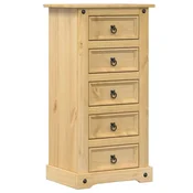 Vidaxl Nočna omarica Corona 53x39x103 cm trdna borovina