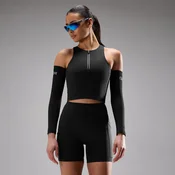 MP ženska Velocity Ultra tekaška majica z zadrgo - črna - XXL