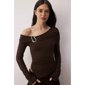Trendyol Milla ženska bluza Twoaw26Bz00121, braon-braon
