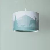 Elobra Obesek 25/40 Scandi Forest, O 40 cm, zelena, 1-svetloba - otroška soba - metina zelena, bela - Plastika
