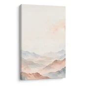 Slika pastelni gorski vrhovi v meglici - 40x60