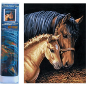 Norimpex - Puzzle Diamantna slika: Kobila z žrebetom 30x40cm - 1 - 39 kosov