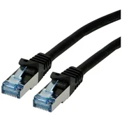 ROLINE Roline 21.15.2857 RJ45 omrežni kabel\, Patch kabel cat 6a S/FTP 10.00 m črna 1 kos, (20425697)