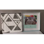 Tac Set posteljine saprekrivacem Rain, 100x200cm, Belo-sivi