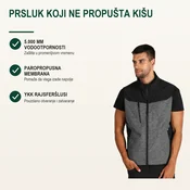 Tekton Pro Softshell prsluk Panther Grey, Crni