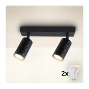 Brilagi - prigušiva LED RGBW spot svetiljka SELE DIAMANT 2xGU10/6W/230V crna