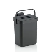 Kela Koš za smeti KL-12138 organic waste container Paulo plastic dark gray 15.5x12.0x20.5cm 2.3l