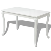 MAISON CHIC Jedilna miza - Kuhinjska miza - Jedilni stol 116x66x76 cm visok sijaj bele barve, (21714946)
