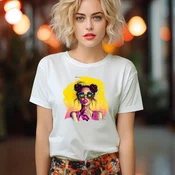 Camiseta Majica sa štampanim printom Cam 917, Ženska, Bela
